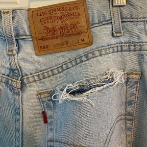 Levi 550 Distressed Vintage Denim